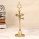 Handmade Adjustable Brass Oil Lamp in South Indian Art