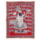 Lord Krishna Cloth Pichwai Painting in Golconda Art for Decoration