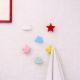 Ceramic Multicolor Star Cloud Modern Kids Wall Hooks-6 Pieces