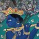 Beautifully Painted Cloth Pichwai Painting of Lord Krishna for Decor