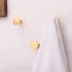 Gold Round Shape Brass Modern Wall Hooks-3 Pieces