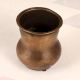 Plain Brown Finish Vintage Brass Panchpatra Pot for Rituals