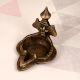 Handcrafted Vintage Brass Oil Lamp in Christian Art