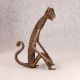 Handcrafted Vintage Brass Tribal Monkey in Sitting Position