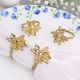 High-Quality Handcrafted Brass Bee Napkin Ring in Set of 4