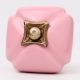 Pink Handmade Ceramic Square Cabinet Knob