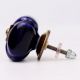 Navy Blue Handmade Ceramic Square Cabinet Knob