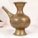 Himalayan Art Brass Holy Pot with Spout in Plain Brown Finish