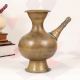 Himalayan Art Brass Holy Pot with Spout in Plain Brown Finish
