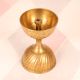 Plain Brown Finish Brass Oil Lamp for Collection and Decoration