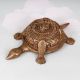 Indian Handmade Brass Turtle Yantra with Lord Ganesha Carving