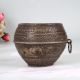 Decorative Vintage Brass Rice Measuring Bowl in Odisha Art