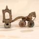 Handmade Vintage Finish Brass Horse Chariot for Decoration