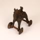 Indian Vintage Brown Brass Horse with Wheel for Decoration