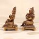 Traditional Handmade Brass Lord Ganesha and Goddess Laxmi Statue