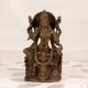 Hindu Goddess Brass Lakshmi Statue in Sitting Position for Decor