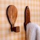 Wooden Adhesive Hot Air Balloon And Rocket Shape Wall Hooks-Pack of 2