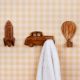 Wooden Adhesive Hot Air Balloon,Car And Rocket Shape Wall Hooks-Pack of 3