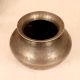 Engraved Brown Handmade White Metal Pot for Flower Decoration