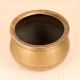 Northern India Vintage Brass Cooking Pot in Plain Brown Finish