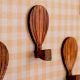Wooden Adhesive Hot Air Balloon Shape Wall Hooks-3 Pieces