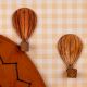 Wooden Adhesive Hot Air Balloon Shape Wall Hooks-3 Pieces