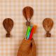 Wooden Adhesive Hot Air Balloon Shape Wall Hooks-3 Pieces