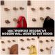 Natural Brown Small Wooden Wall Hooks-6 Pieces