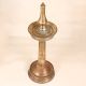 South Indian Vintage Brass Oil Lamp in Plain Brown Finish