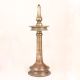 South Indian Vintage Brass Oil Lamp in Plain Brown Finish