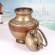 Vintage Traditional Copper Brass Ganga Jali Water Pot for Rituals