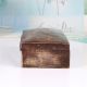 Vintage Plain Brass Jewelry Box in Brown Finish for Home Decor