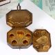 Indian Plain Brown Brass Paan Daan Box for Home Decoration