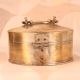 Engraved Handmade Brass Jewelry Box in Vintage Finish for Decor