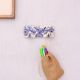 White Blue Floral Pattern Mounted Wall Hook Adhesive+(Screw)