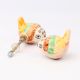 Yellow Green Ceramic Bird Modern Kids Cabinet Knob