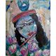 Beautiful Canvas Painting of Lord Krishna by Artist Dr. Maya Subramoni 30 x 24 inches