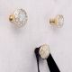 Gold Embroidered Metal Wall Hooks-3 Pieces