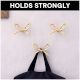 Modern Brass Golden Bow Wall Hooks-Pack of 3