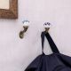 Multicolor Ceramic Metal Wall Hooks With Antique Finish-Pack of 6