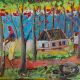 Rubber Plantation Canvas Painting 20 x 16 Inches by Artist Dr. Maya Subramoni in Set of 2