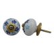 Blue Turquoise Floral Knob (1)