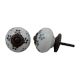 Grey Black Floral Knob (1)