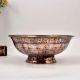 Carved Handmade Copper Bowl with Stand in Kashmiri Art