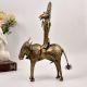 Vintage Finest Brass Statue of God Figure Riding Ox for Decor