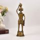 Indian Tribal Standing Lady Brass Statue for Home Decoration