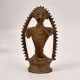 Handcrafted Sitting Lord Ganesha Brass Statue in Tribal Art