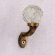 Round Diamond Cut Glass Metal Wall Hooks With Antique Finish-Pack of 6