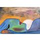 Asleep Oil Canvas Painting by Artist Debayan Kundu 20 x 30 Inches