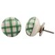 Green Checked Flat Knob